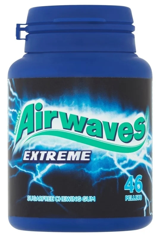 Wrigley's Airwaves Extreme Žvýkačky bez cukru s příchutí mentolu a eukalyptu dóza