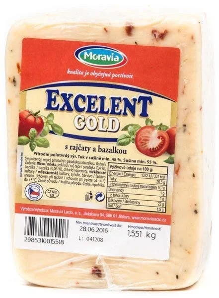 Excelent Gold sýr rajče s bazalkou