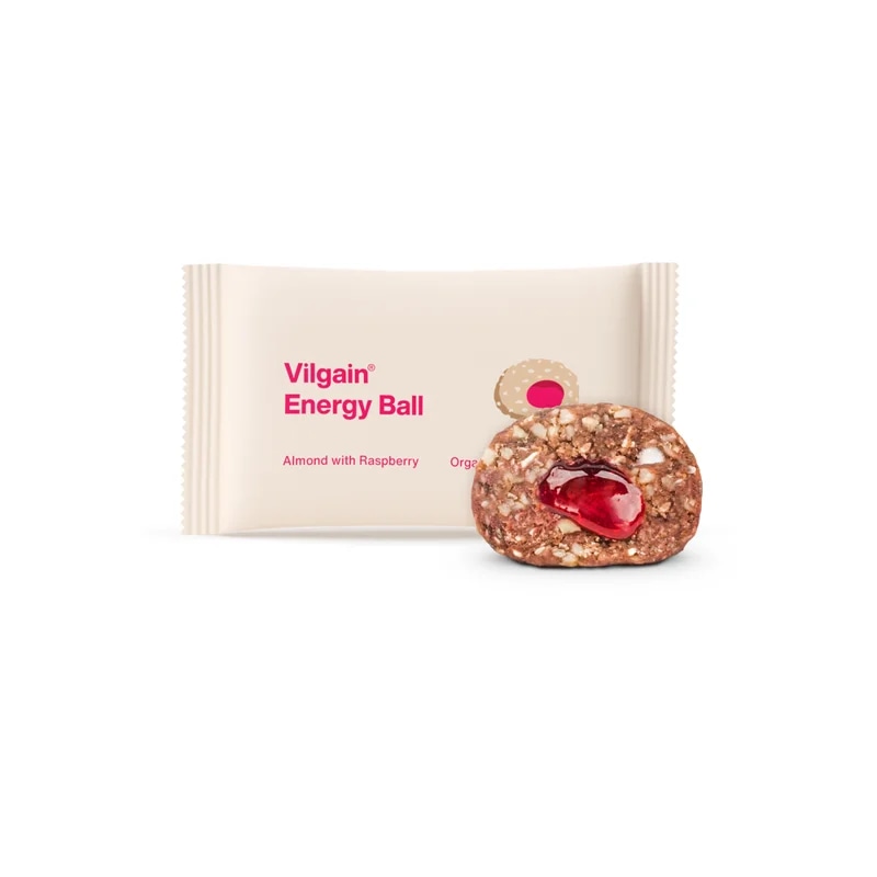 Vilgain Energy Ball BIO – mandle s malinovým džemem