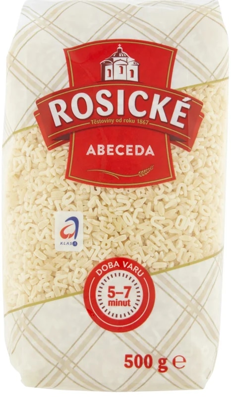 Rosické těstoviny abeceda