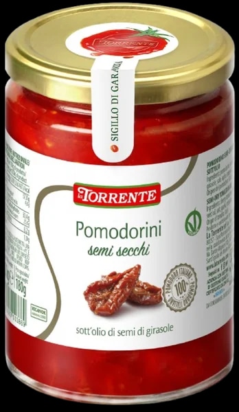La Torrente Polosušená cherry rajčátka ve slunečnicovém oleji