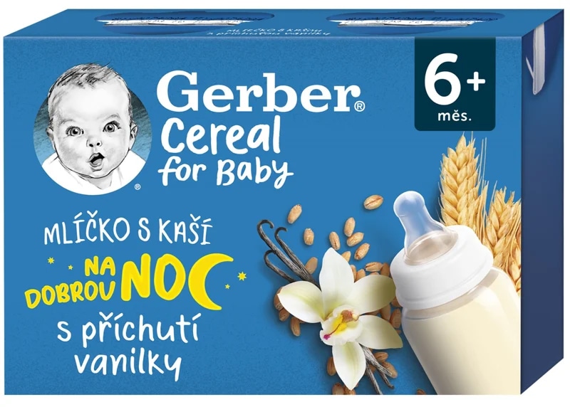 Gerber Cereal mlíčko s kaší s příchutí vanilky (2×212 ml)