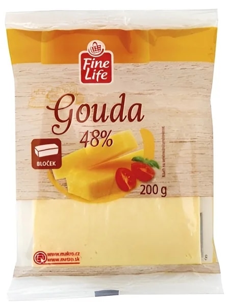 Fine Life Gouda 48 % bloček