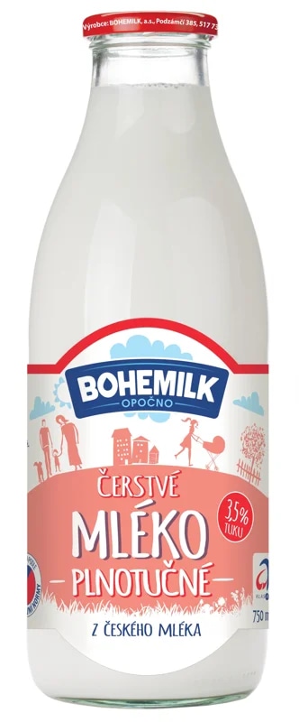 Bohemilk Čerstvé mléko ve skle plnotučné 3,5%