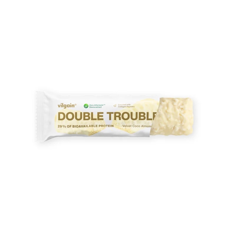 Vilgain Double Trouble Protein Bar – Kokosovo-mandlový krém