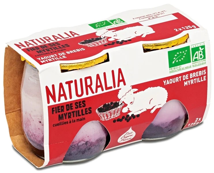 Naturalia BIO Ovčí jogurt s borůvkami, 2x125g