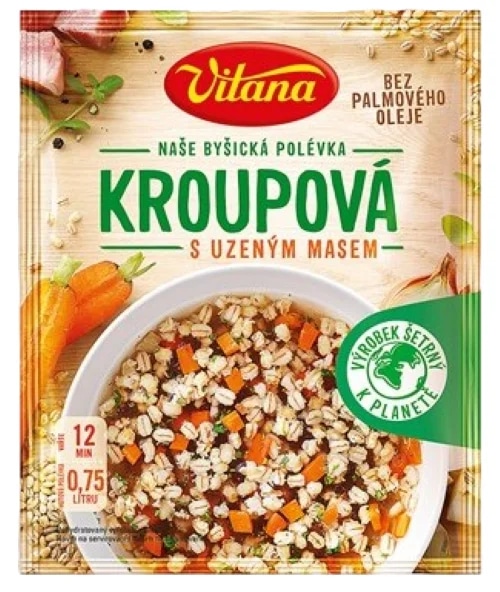 Vitana Kroupová polévka s uzeným masem