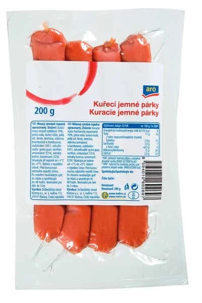 ARO Kuřecí Párky jemné