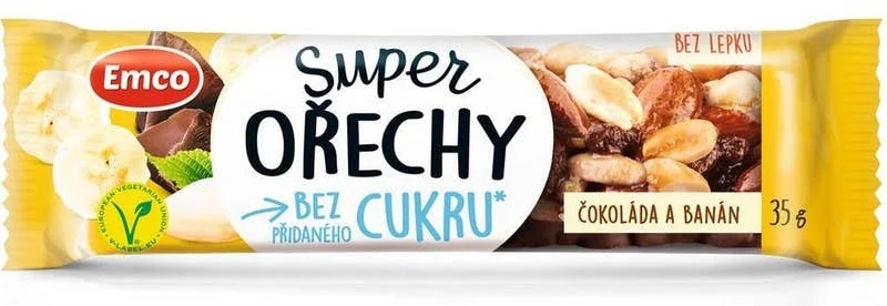 Emco Super Ořechy bez přidaného cukru Čokoláda a Banán