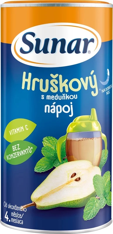 Sunar Rozpustný nápoj hruškový s meduňkou