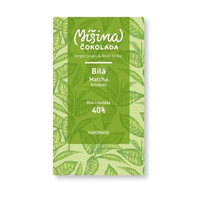 Míšina čokoláda Bílá 40% s Matchou 50g