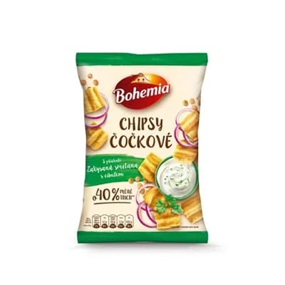 Bohemia Chipsy čočkové Zakysaná smetana s cibulkou 10 x