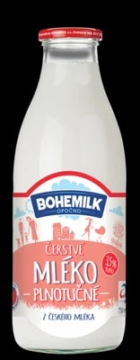 Bohemilk Opočenské čerstvé mléko plnotučné ve skle 3,5%