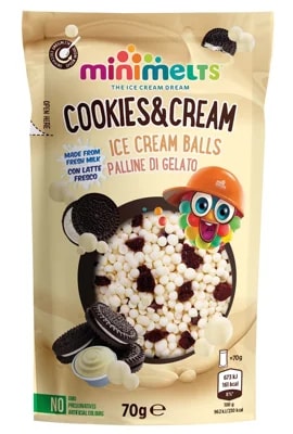 Mini Melts Kuličková zmrzlina s příchutí vanilky a kakaových sušenek