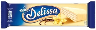 ORION Delissa oplatka s vanilkovou náplní máčená v bílé polevě