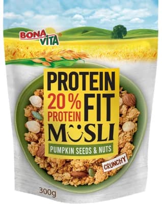 Bonavita Křupavé müsli s proteinem, ořechy a dýňovými semínky