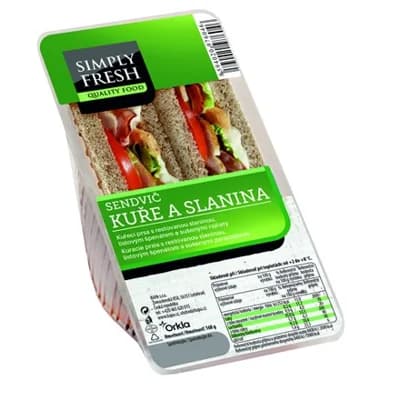 Bapa Sandwich kuře a slanina chlaz.