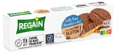 Regain Bezlepkové křehké pečivo přelité mléčnou čokoládou