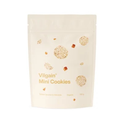 Vilgain Mini Cookies BIO – slaný karamel s mandlemi