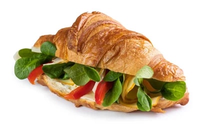 Pappudia Máslový croissant se sýry a zeleninou