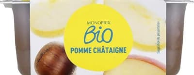 Monoprix Bio Jablečno-kaštanové pyré 4x100g