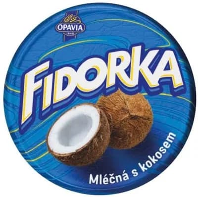 Opavia Fidorka Mléčná s kokosem, modrá