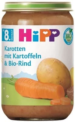 HiPP BIO Brambory, zelenina a hovězí maso