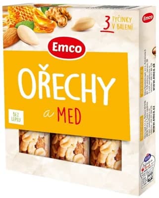 Emco Tyčinka ořechy/med 3 x 35g