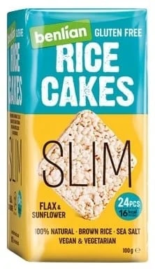 Benlian Rýžový chlebíček slim lněné semínko a slunečnice bez lepku