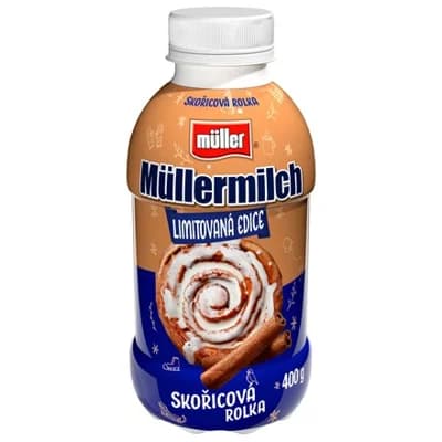 Müllermilch Shake mléčný nápoj MIX II (banán, skořicová rolka, vanilka) chlaz.