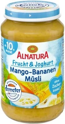 Alnatura BIO Příkrm s ovocem a jogurtem mango, banán, müsli