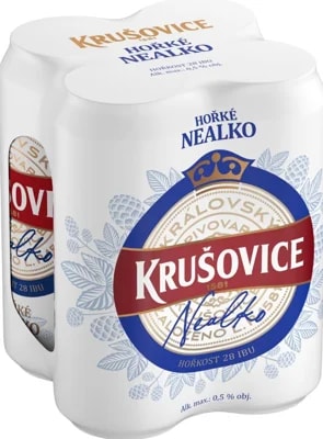 Krušovice Hořké Nealkoholické 4×0,5 l plech