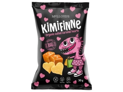 Extrudo BIO SNACK KIMIFINNE SRDÍČKA S KARAMELEM