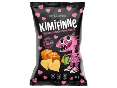 Extrudo BIO SNACK KIMIFINNE SRDÍČKA S KARAMELEM