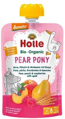 Holle BIO Kapsička hruška, broskev, maliny a špalda