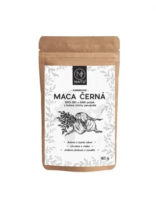 NATU Maca černá BIO prášek 80 g