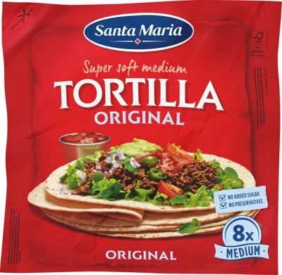 Santa Maria Tex Mex Original Soft pšeničná tortilla 20cm 8ks