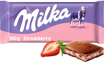 Milka Čokoláda jahodová mléčná