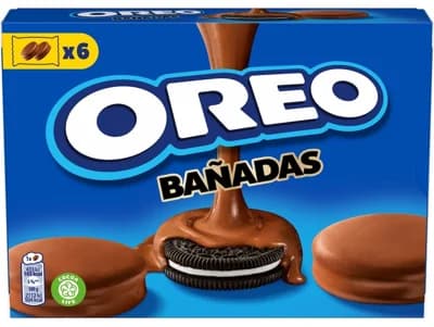 OREO sušenky s vanilkovou náplní, kakaová poleva