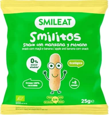 Smileat BIO Kukuřičné křupky banán a jablko