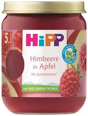 HiPP BIO Superovoce jablko a maliny od uk. 4.–6. měsíce