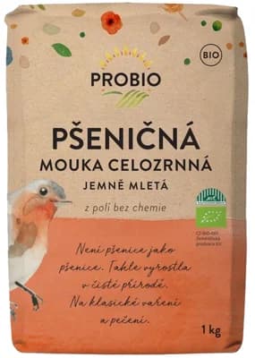 Probio Mouka pšeničná celozrnná, jemně mletá