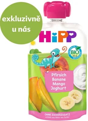 HiPP BIO Kapsička broskev, banán, mango a jogurt