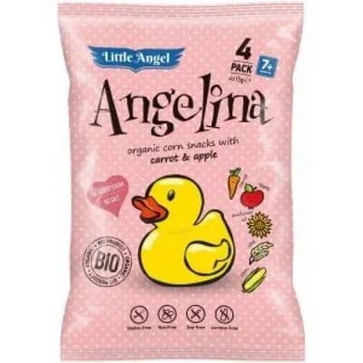 Little Angel BIO Angelina křupky mrkev a jablko 4x15g