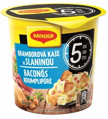 Maggi 5minut cup Bramborová kaše se slaninou