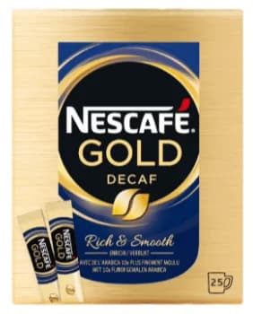 Nescafé Gold decaf sticks káva instantní bezkofeinová porce