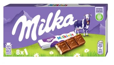 Milka tyčinky Milkinis s mléčnou náplní
