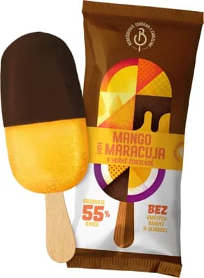Benešovská továrna na zmrzlinu Nanuk mango & maracuja v hořké čokoládě