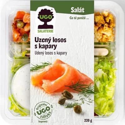 UGO Salát s uzeným lososem a kapary