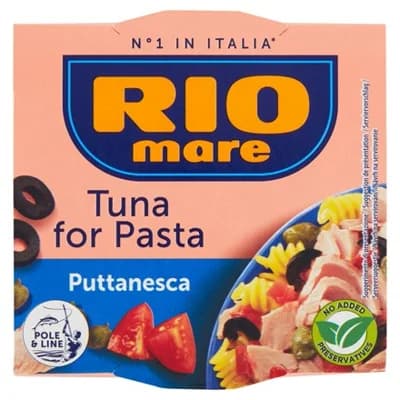 RIO mare Pasta Puttanesca Tuňák se zeleninou a olivovým olejem